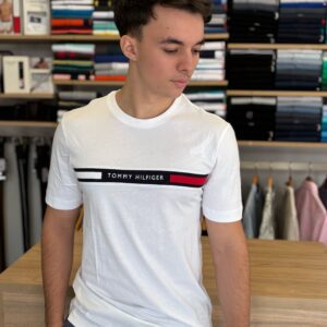 Camiseta Tommy Hilfiger estampada manga curta