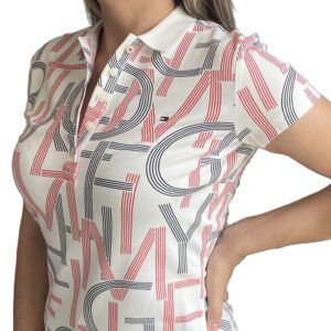 Camisa Polo Tommy Hilfiger feminina estampada