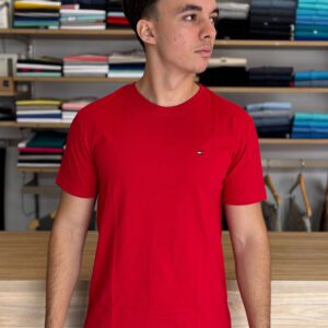 Camiseta Tommy Hilfiger básica vermelha