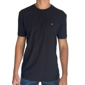 Camiseta Calvin Klein básica logo em sigla preta